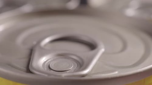 Close Up of a Food Can on White Background