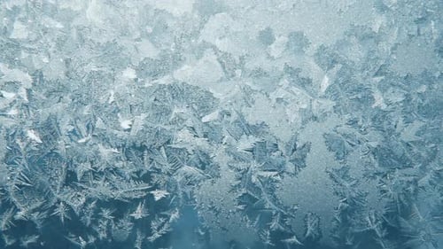 Awesome natural winter ice patterns on frozen window