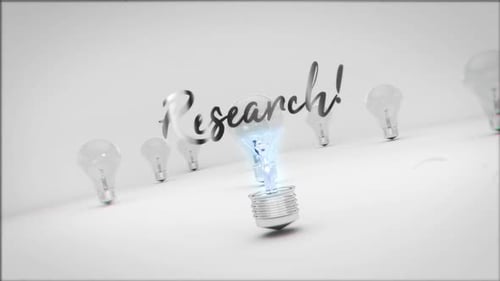 Exploding Light Bulbs that opens Research and Goal messages!