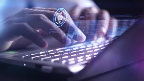 A Trader Monitors The Ethereum Exchange Rate