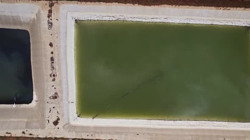 Water Purification Tanks Giant Pools for Settling and Filtering Water