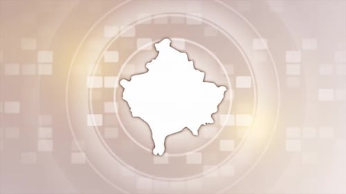 Kosovo Map Outline Draw and Fill Animation