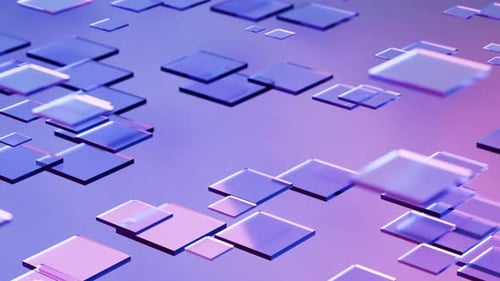 Modern Abstract Floating Geometric Squares Background Animation