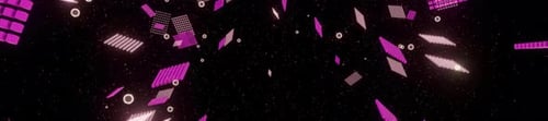 Widescreen Looped Lilac Tunnel with Particles