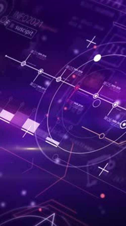 Animated Futuristic Data Network UI with Global Connections