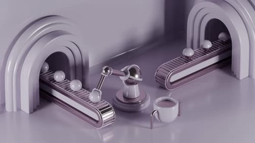 Animation d'usine satisfaisante en boucle 3D