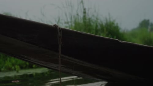 Close Up of Wooden Boat on Water