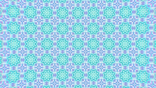 Flashing Kaleidoscope Tile Pattern Neon Light Background