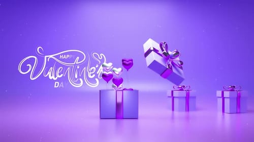 Happy Valentines Day Love Gift Heart Romance Suprise Blue