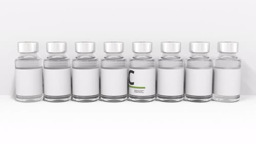 Medicine Vials Minimalist Animated Text Reveal