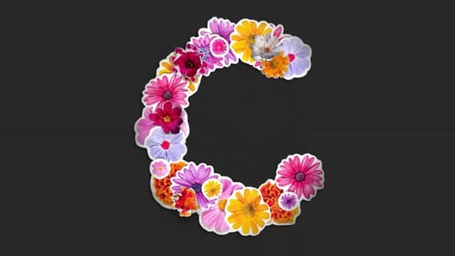 Paper Flowers Letter C