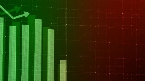 Negative Business Graph Report Animation Green Red Gradient