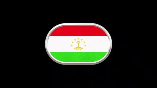Tajikistan Flag 3D Spinning Button Animation