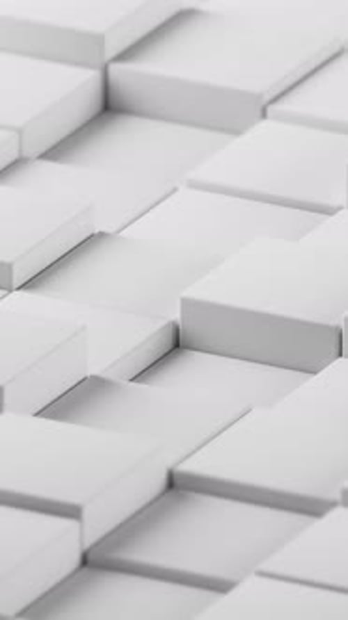 Abstract 3D White Cubes Wavy Motion Looping Background