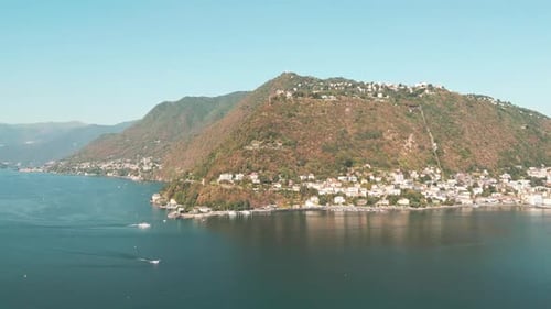 Aerial View of the Lake Como Italy