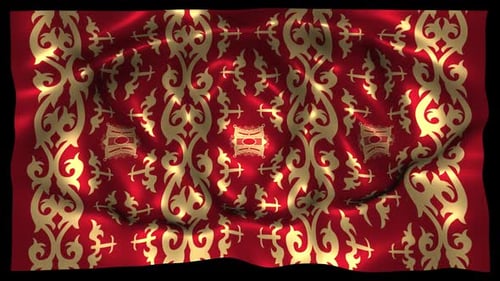 Indonesia Indonesian Ethnic Silk Pattern Cloth Sarung Batik Aceh Pinto Songket Red Wave Alpha 1