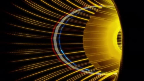 3d retro line tunnel