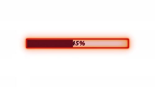 Waiting Glowing Loading Bar Animation
