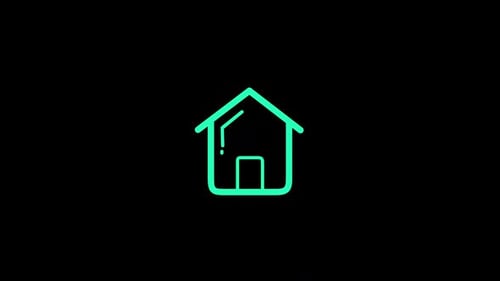 Minimalist Line Art House Icon Build Reveal