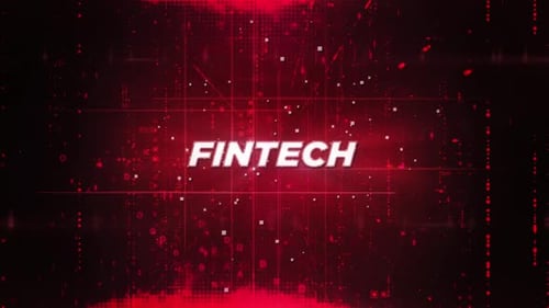 Fintech Word Matrix Hi-Tech-Hintergrund