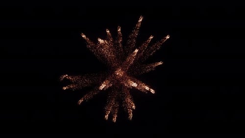 Abstract Golden Sparkle Particle Burst