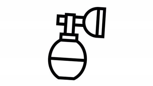 Animated Flat Design Perfume Bottle Line Icon