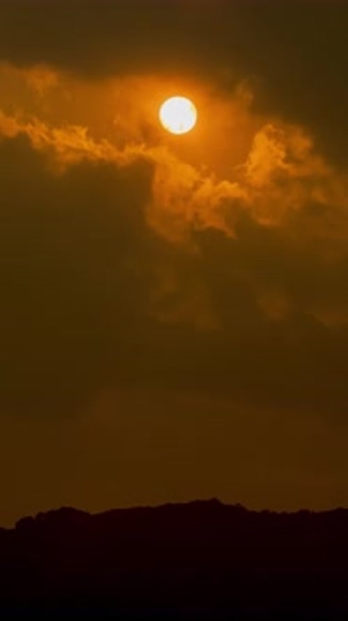 Majestic Sunrise with Golden Clouds Time-Lapse