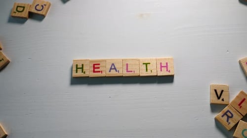 Scrabble Tiles Spell Out Health Concept