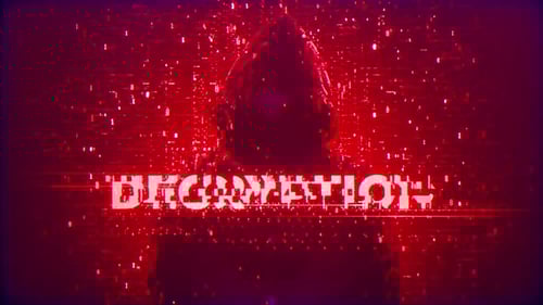 Glitchy Digital Hooded Figure Decryption Title Animation