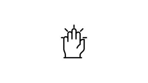 Animated Hand Stop Sign Minimal Icon