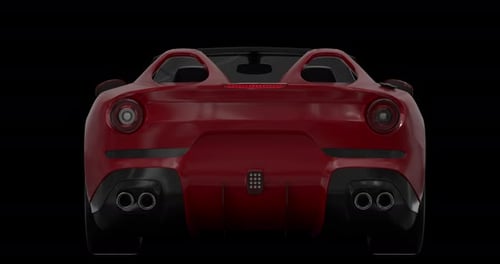 Red Luxury Sports Car Speeding – Alpha Channel Loop