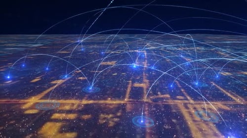 5G Network Signal Cover City