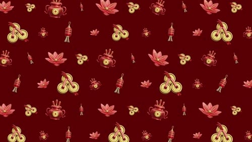 Chinese New Year Lunar New Year Pattern Prosperity Fortune Tradition Celebration