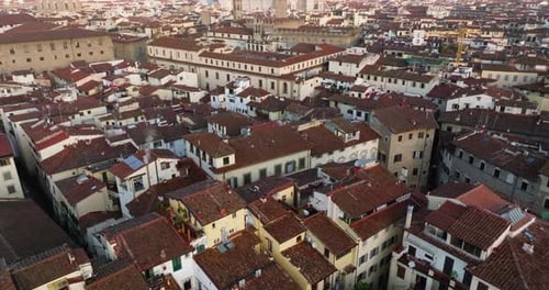 Aerial View of Dense Cityscape Architecture