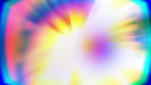 Explorez des motifs lumineux éclatants et des formes colorées sur fond sombre