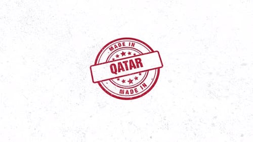 Made In Qatar Rubber Stamp
