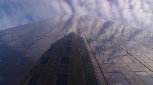 Manhattan Financial District Office Building Windows on Skyscraper Building with Many Corporate