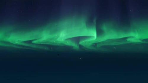 Leuchtende Polarlichtwellen