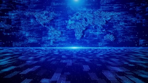 Globo terrestre, holograma, ciberespacio, datos digitales, tecnología global de hologramas, conexión de datos de red