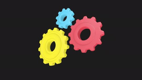 3D Cartoon Gear Animation 4K
