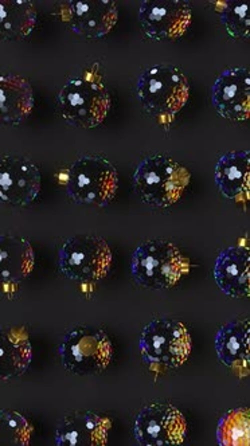 Christmas rotating glass balls with dispersion effect.