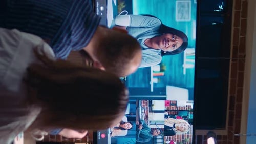 People in Video Conference in the Workplace