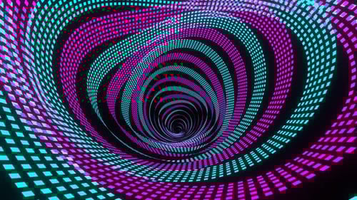 Cyan And Pink Neon Funnel Background Vj Loop In 4K