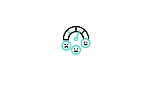 Animated Satisfaction Level Gauge Flat Design Icon