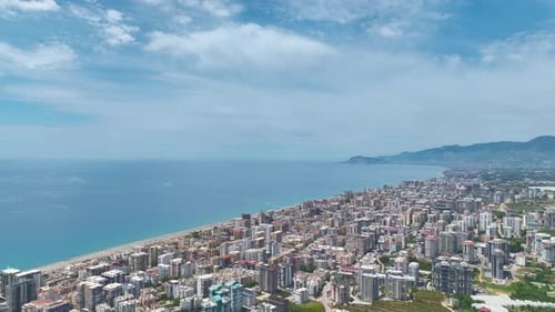 Aerial View Construction Concludes Finalizing MultiStory Building