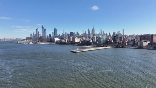 New York Skyline At Manhattan In New York United States.