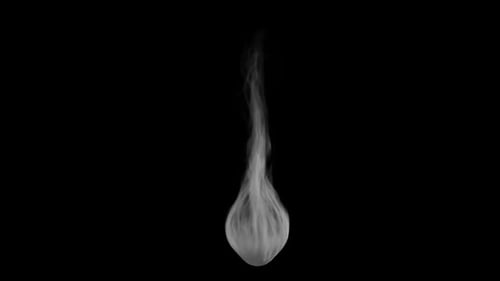 Rising White Smoke Plume Alpha Channel Effect