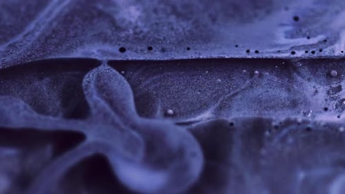 Abstract Liquid Motion Macro in Blue and White