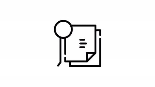 Animated Document and Pen with Checkmark Icon
