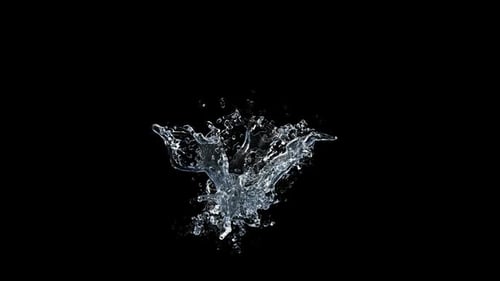 Realistic Clear Water Splash Burst Animation